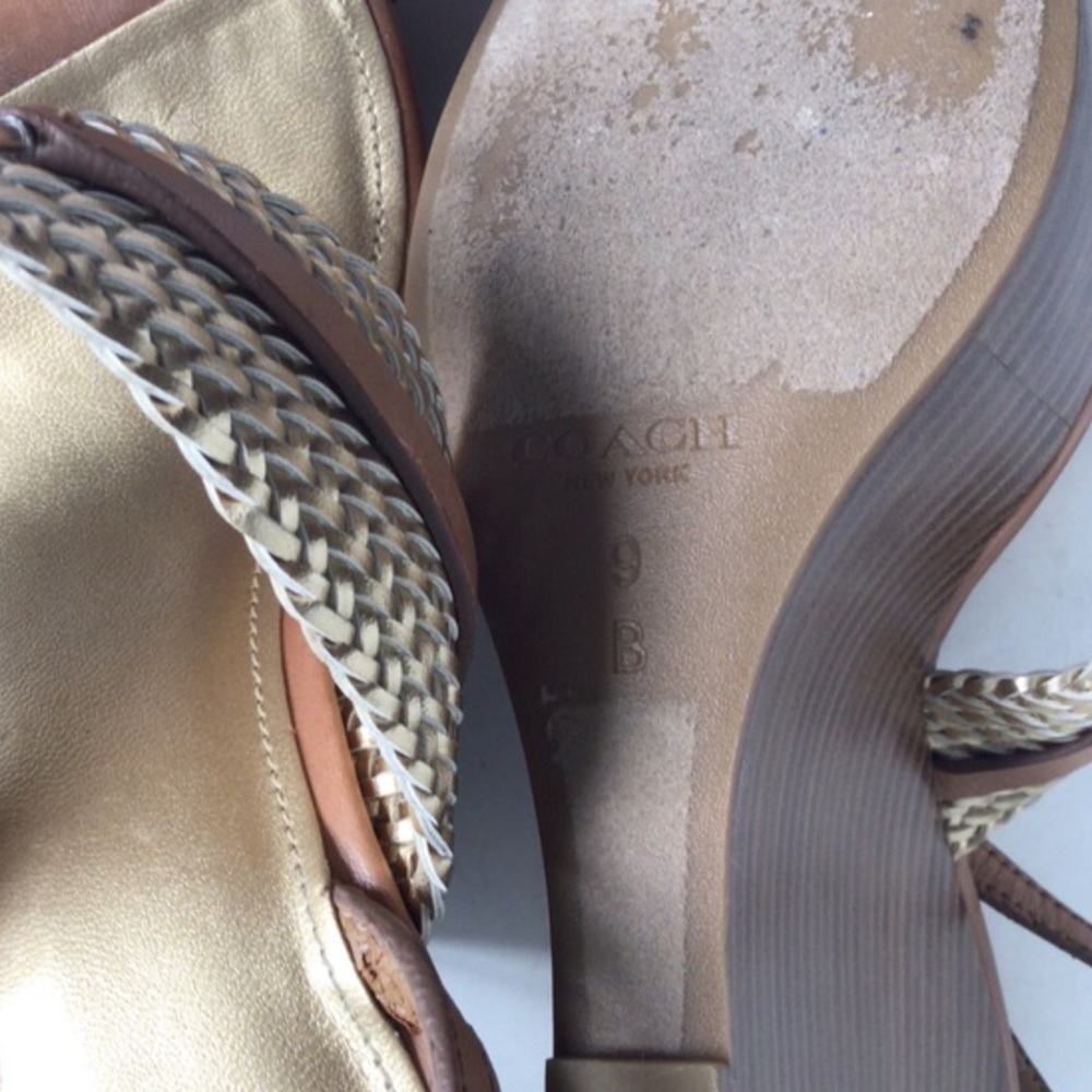 Coach Beatriz Women Sz 9 Wedge Heel Platform Sandal Slingback - Picture 11 of 12